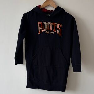 Roots Kids Black Hoodie Dress with Red Lining